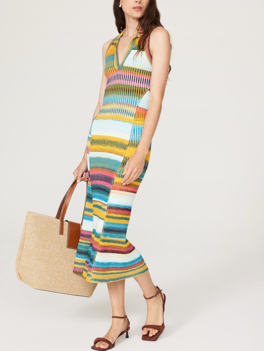 Colorful Knit Emiliana Dress by SIMKHAI